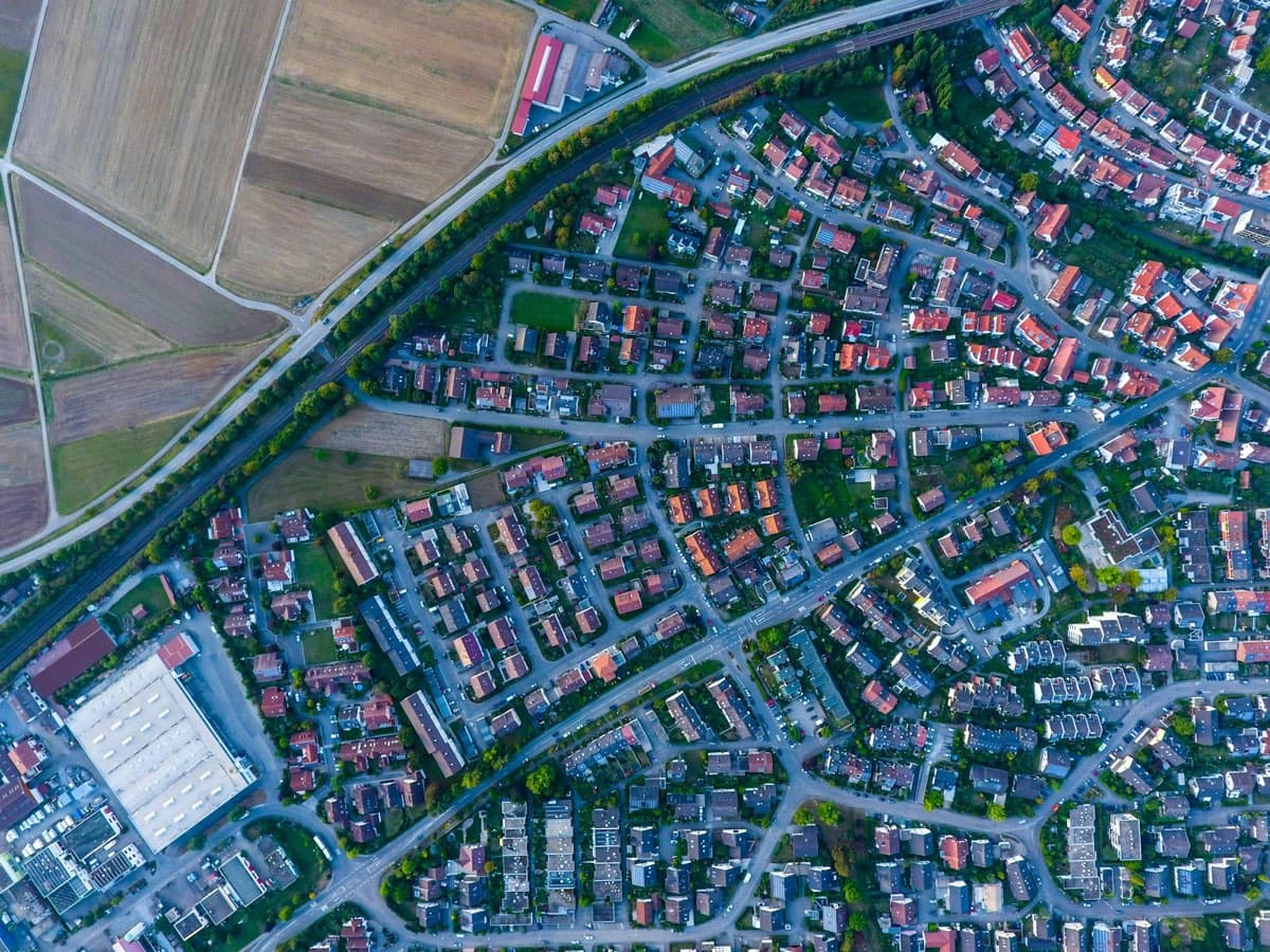 Городская застройка с высоты